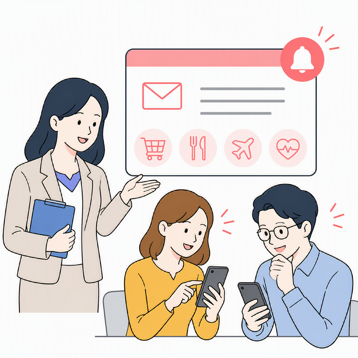 利用を促すイラスト