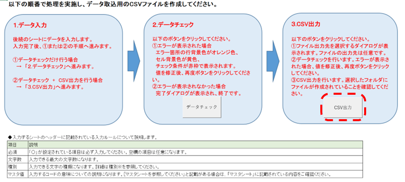 CSVファイル作成